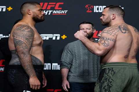 UFC history as Justin Tafa becomes first fighter EVER to miss heavyweight limit and will be fined..