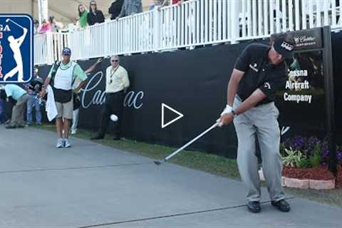 Mickelson's 450-yard drive and shot from cart path leads to birdie | 2013