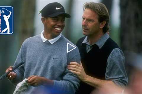 Tiger Woods and Kevin Costner T2 extended highlights | 1997 Pebble Beach