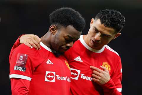 Cristiano Ronaldo consoles Anthony Elanga down Man Utd tunnel after youngster misses penalty miss..