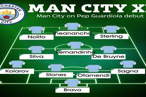 How Man Utd and Man City XIs looked in Pep Guardiola’s first Manchester derby in 2016 with just..