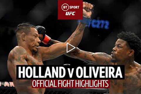 Crazy turnaround  Kevin Holland v Alex Oliveira  UFC 272 Fight Highlights