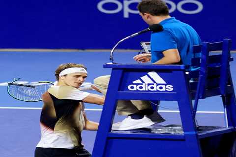 Zverev handed just eight-week suspended ban for shocking attack on umpire’s chair as he escapes..