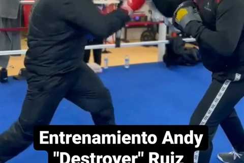 Watch Andy Ruiz Jr show off lightning-quick hands in training as Anthony Joshua’s old rival..