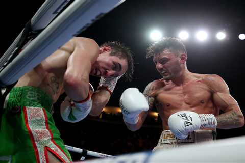 Watch Leigh Wood and Michael Conlan reunite hours after latter is rushed to hospital following..