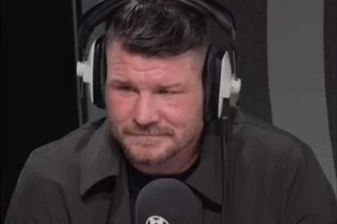 Sickening moment UFC legend Michael Bisping takes fake EYE out of socket to leave Jim White and..