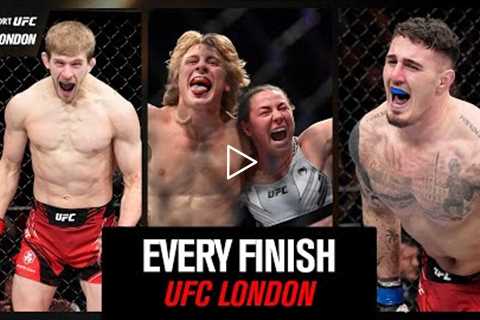 EVERY finish from a crazy UFC London card!  Pimblett, McCann, Aspinall & more go BIG on home..