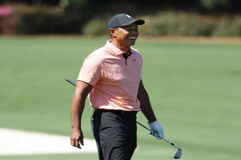 Tiger Woods seen hitting balls at Augusta as five-time Masters winner takes another step towards..