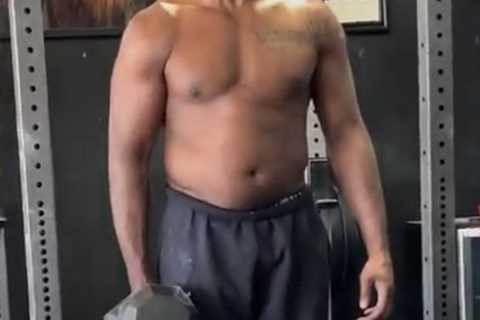 Jon Jones looks huge as UFC star shows off astonishing body transformation after bulking up to..