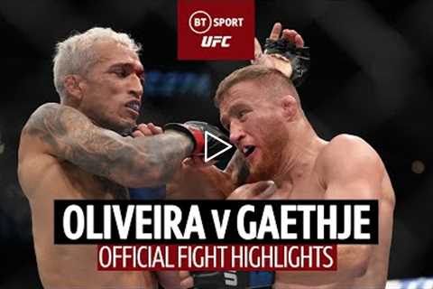 Charles Oliveira v Justin Gaethje  Barnburner in Arizona  UFC 274 Highlights