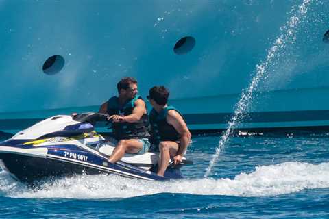 Rafael Nadal speeds through water on jet ski on holiday in Formentera after withdrawing from..