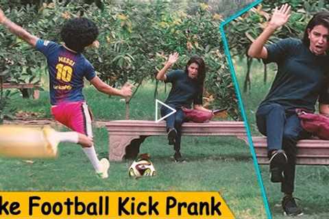 Fake Football Kick Prank - Funny Reactions @Crazy Prank TV