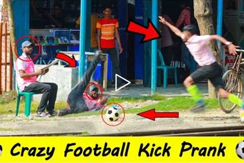 Crazy Football Kick Prank |  Football Scary Prank - Gone Wrong Reaction (Part 3) 5G Prank