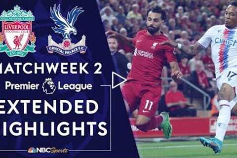 Liverpool v. Crystal Palace | PREMIER LEAGUE HIGHLIGHTS | 8/15/2022 | NBC Sports