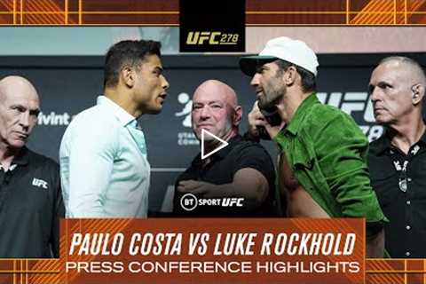 Paulo Costa and Luke Rockhold's best bits from the UFC 278 Press Conference 🤬 😳 🔥