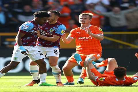 Watch Chelsea loanee Ian Maatsen receive red card for outrageous shove on Blackpool player after..