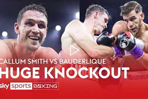 Callum Smith knocks out Bauderlique with HUGE left-hook! 🔥  Highlights