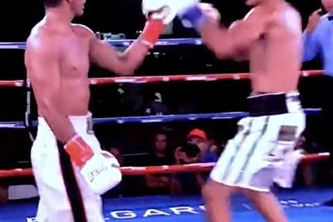 Watch boxer KO rival with ‘dirty but legal’ sucker punch leaving fans split on whether move is fair