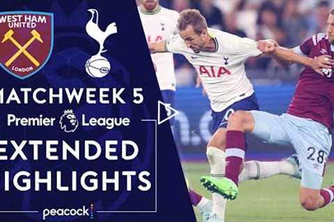 West Ham United v. Tottenham Hotspur | PREMIER LEAGUE HIGHLIGHTS | 8/31/2022 | NBC Sports