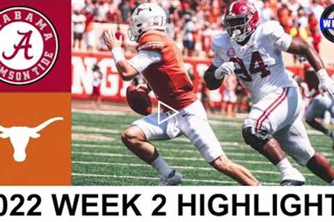 #1 Alabama vs Texas Highlights | College Football Week 2 | 2022 College Football Highlights