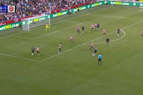 Watch Granit Xhaka’s sublime assist for Gabriel Jesus to net for Arsenal at Brentford as fans all..