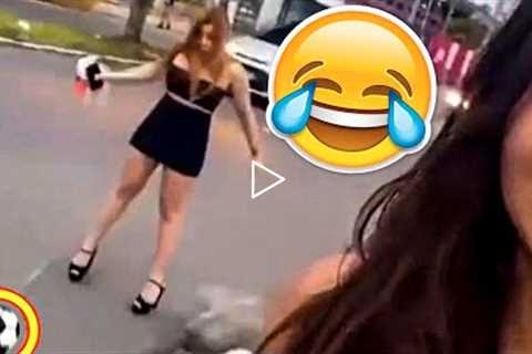 SHE THOUGHT SHE WAS C. RONALDO 🤣 FUNNIEST FOOTBALL FAILS, SKILLS & GOALS