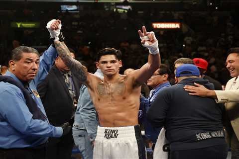 Ryan Garcia and Gervonta Davis clash in fiery nightclub bust-up and split up by security ahead of..