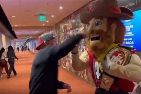 Watch Nate Diaz floor NFL mascot with single punch as MMA star ‘wins first post-UFC fight’