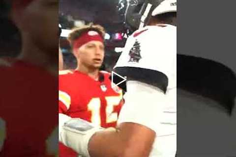 Brady and Mahomes Postgame Respect! #shorts