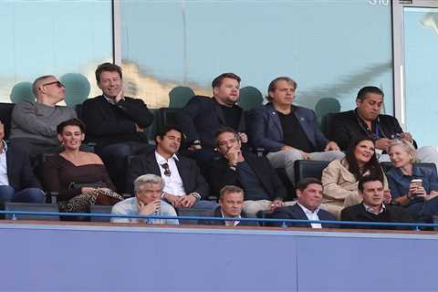 James Corden watches Chelsea’s win over Wolves with Todd Boehly in executive box