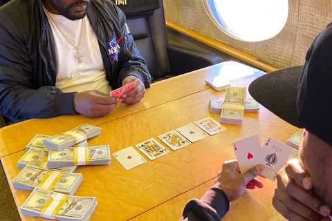 Floyd Mayweather owns a £50m private jet, where he plays poker and gambles some of his £506million..