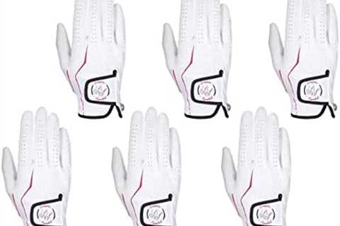 Simple Symbol Men’s Golf Glove Six Pack Left Hand Right Hand White Microfiber Small/Medium/Large/XL