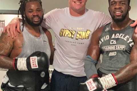 Tyson Fury puts Jermaine Franklin through his paces as he helps unbeaten American prepare to face..