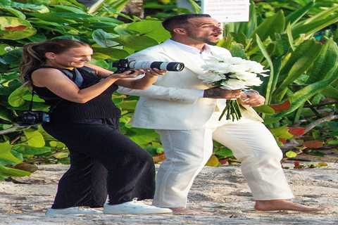 Aston Villa ace Danny Ings marries stunning partner Anastasia in Barbados beach wedding during..