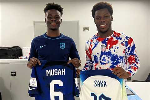 Bukayo Saka reunites with former Arsenal academy star Yunus Musah after USA draw and fans all say..