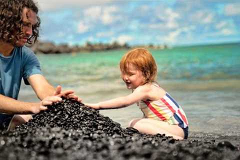 BLACK BEACH SAND CASTLE!! Fun Routine with my Hawaii Princess Adley :)