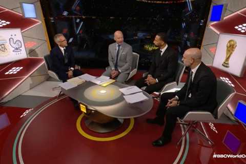 ‘Decided to show four men talking’ – Fans fume at BBC World Cup coverage as they avoid showing..