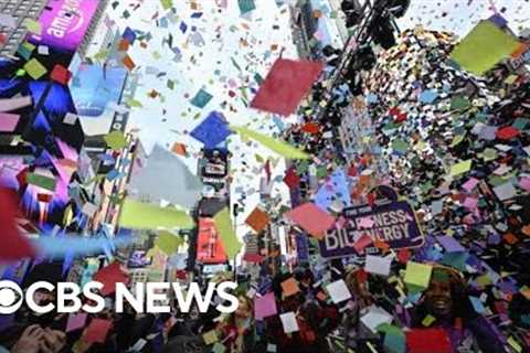 Times Square New Year’s Eve confetti test in New York City | full video