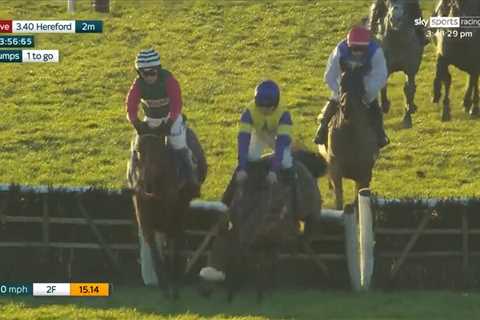 ‘He’ll be hitting high notes in the choir!’ – Jockey’s nether regions take an absolute battering in ..