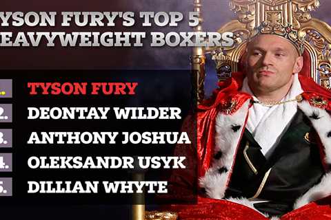 Tyson Fury ranks top five heavyweights and puts Deontay Wilder above Anthony Joshua after..