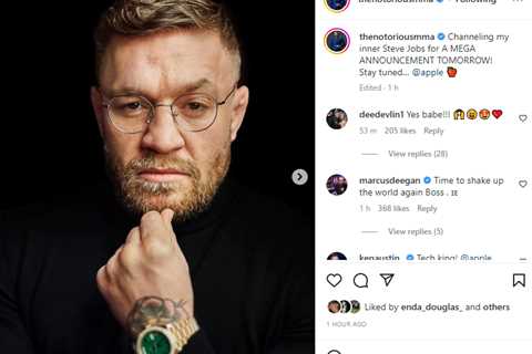 Fans all make the same joke after Conor McGregor dresses up as Apple founder Steve Jobs and teases..