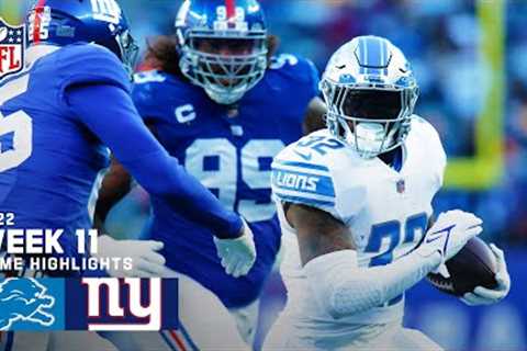 Detroit Lions vs. New York Giants | 2022 Week 11 Game Highlights