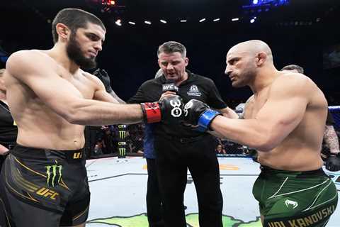 UFC 284: Islam Makhachev survives late knockdown to beat a bloody Alexander Volkanovski to become..