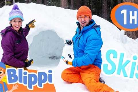 Blippi and Meekah''s Ski Day Obstacle Course! Educational Videos for Kids