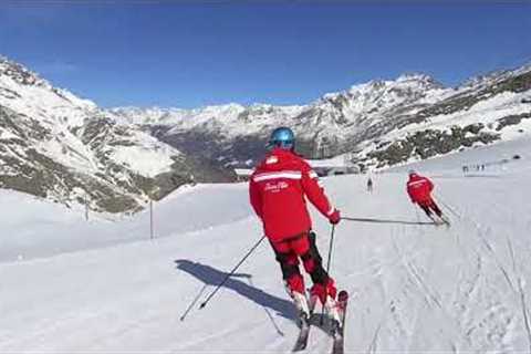 7,6 km non stop carving in Saas Fee in 8min 30.