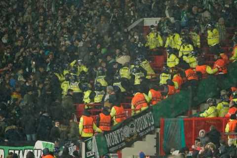 Man Utd fans attacked by Real Betis as riot police are forced to disperse trouble