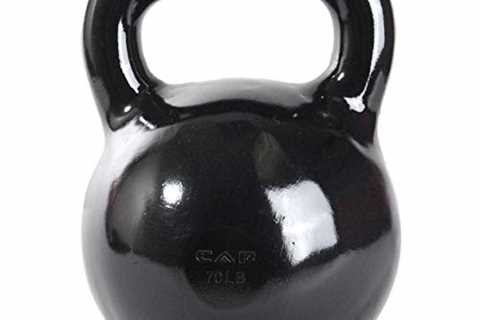 CAP Barbell Black Powder Coated Cast Iron Kettlebell, 70 lb by Cap Barbell
