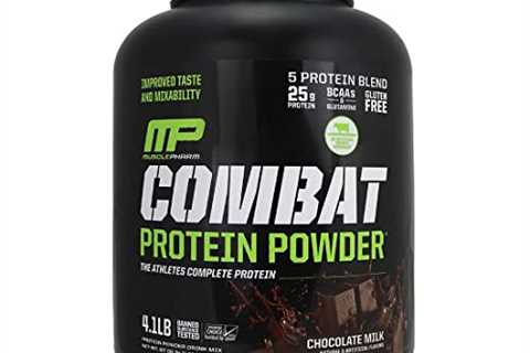 MusclePharm Combat Protein Powder, 5 Protein Blend, Chocolate Milk, 4 Pounds, 52 Servings by Muscle ..