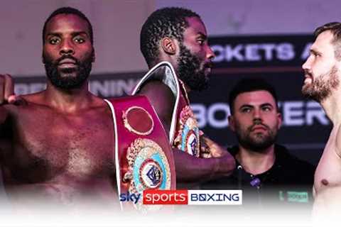 FINAL FACE-OFF! 😤  Lawrence Okolie and David Light hit scales for world title showdown!