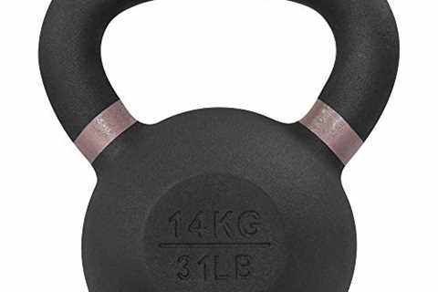 Yes4All Powder Coat Kettlebell Weights with Wide Handles  Flat Bottoms â 14kg/31lbs Cast Iron..